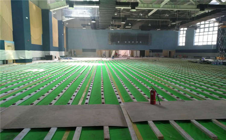 柞木籃球運(yùn)動地板單層龍骨結(jié)構(gòu)